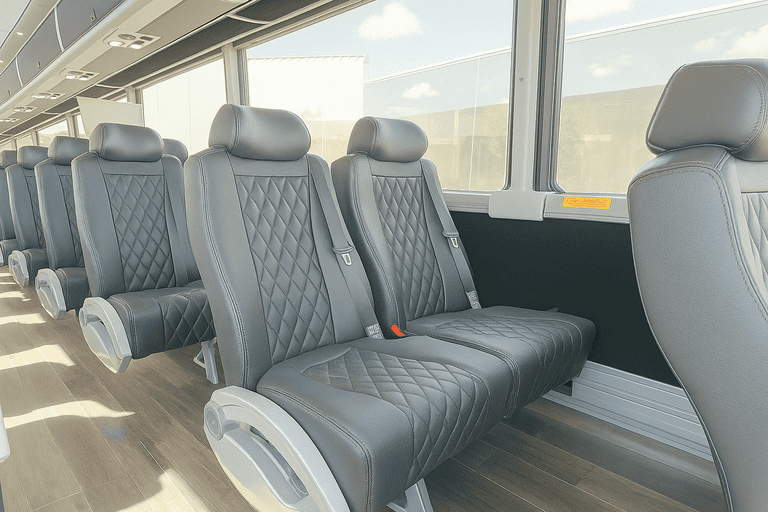 interior of Charter Bus Rental Tacoma charter bus